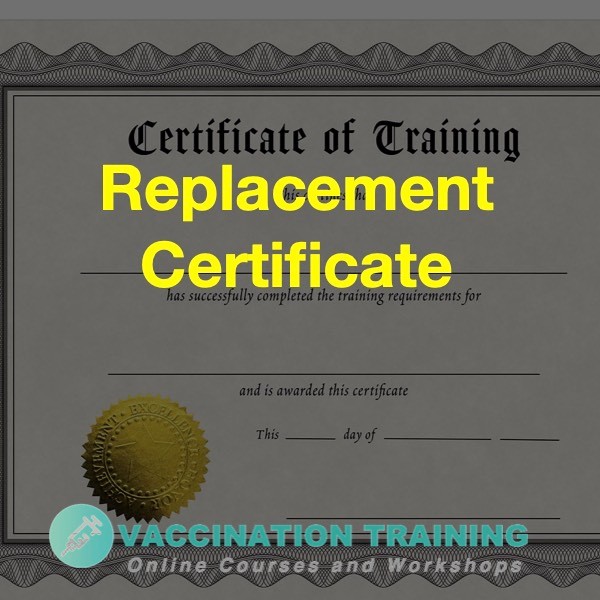 Replacement Course Certificate